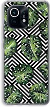 Case Company® - Xiaomi Mi 11 hoesje - Geometrische jungle - Soft Cover Telefoonhoesje - Bescherming aan alle Kanten en Schermrand