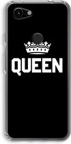 Case Company® - Google Pixel 3a hoesje - Queen zwart - Soft Cover Telefoonhoesje - Bescherming aan alle Kanten en Schermrand