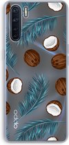 Case Company® - Oppo A91 hoesje - Kokosnoot - Soft Cover Telefoonhoesje - Bescherming aan alle Kanten en Schermrand