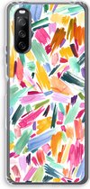 Case Company® - Sony Xperia 10 III hoesje - Watercolor Brushstrokes - Soft Cover Telefoonhoesje - Bescherming aan alle Kanten en Schermrand