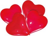 ballonnen hart 30 cm latex rood 4 stuks