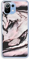 Case Company® - Xiaomi Mi 11 Lite hoesje - Roze stroom - Soft Cover Telefoonhoesje - Bescherming aan alle Kanten en Schermrand