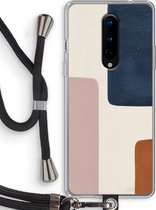 Case Company® - OnePlus 8 hoesje met Koord - Geo #5 - Telefoonhoesje met Zwart Koord - Bescherming aan alle Kanten en Over de Schermrand
