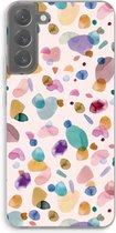 Case Company® - Samsung Galaxy S22 Plus hoesje - Terrazzo Memphis - Soft Cover Telefoonhoesje - Bescherming aan alle Kanten en Schermrand