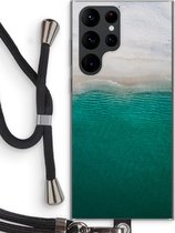 Case Company® - Samsung Galaxy S22 Ultra hoesje met Koord - Stranded - Telefoonhoesje met Zwart Koord - Bescherming aan alle Kanten en Over de Schermrand
