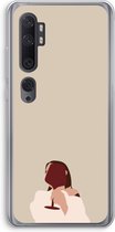 Case Company® - Xiaomi Mi Note 10 hoesje - I drink wine - Soft Cover Telefoonhoesje - Bescherming aan alle Kanten en Schermrand