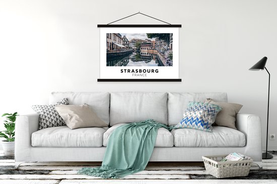 Porte-affiche avec affiche - Affiche scolaire - France - Architecture - Water - 150x100 cm - Lattes noires