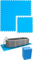 15.9 m² Poolmat - 68 EVA schuim matten 50x50 outdoor poolpad - schuimrubber ondermatten set
