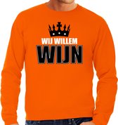 Koningsdag sweater Wij Willem wijn - oranje - heren - koningsdag outfit / kleding M