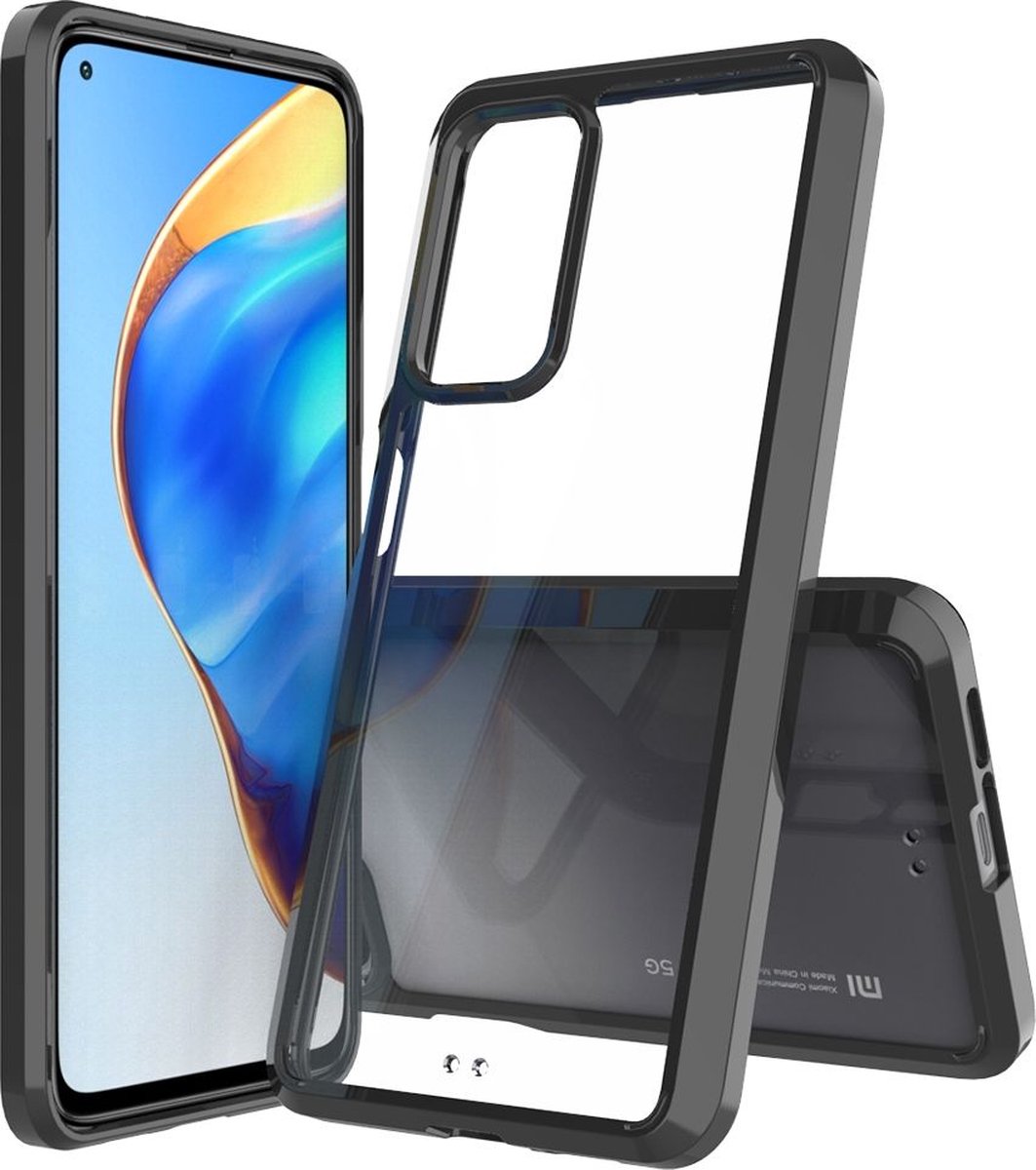 Mobigear Hoesje geschikt voor Xiaomi Mi 10T Pro Telefoonhoesje Hardcase | Mobigear Crystal Backcover | Mi 10T Pro Case | Back Cover - Zwart / Transparant