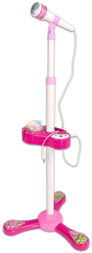 Bontempi Podiummicrofoon Met Lichtshow 98 Cm Roze