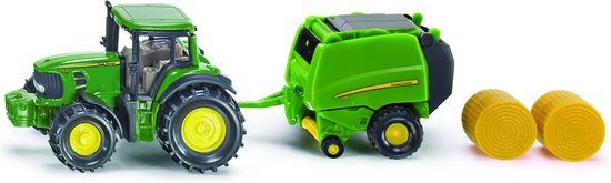 SIKU John Deere Tractor met Balenpers - Speelgoedvoertuig