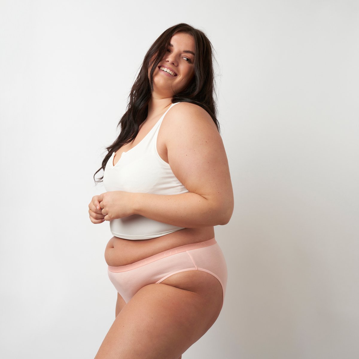 Moodies Undies Menstruatie & incontinentie ondergoed - Bamboe Bikini model Broekje - light kruisje - Roze - maat XL