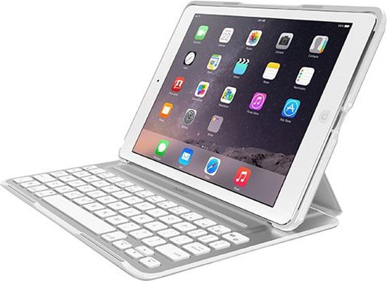 skelet Voorkomen een kopje Belkin QODE Ultimate Pro-hoes met toetsenbord voor de iPad Air - Wit |  bol.com