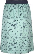 Mintgroene rok met bloemen