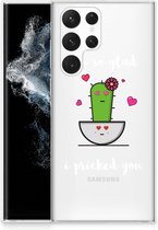 Smartphone hoesje Geschikt voor Samsung Galaxy S22 Ultra Hoesje maken Cactus Glad