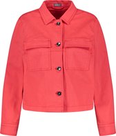 SAMOON Dames Denim jack van organic cotton Strawberry Red-52