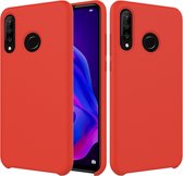 Huawei P30 Lite Hoesje - Mobigear - Rubber Touch Serie - Hard Kunststof Backcover - Rood - Hoesje Geschikt Voor Huawei P30 Lite