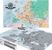 Kraskaart Europa XXL wereldkaart reizen 100 x 45 cm - kras weg waar u bent geweest