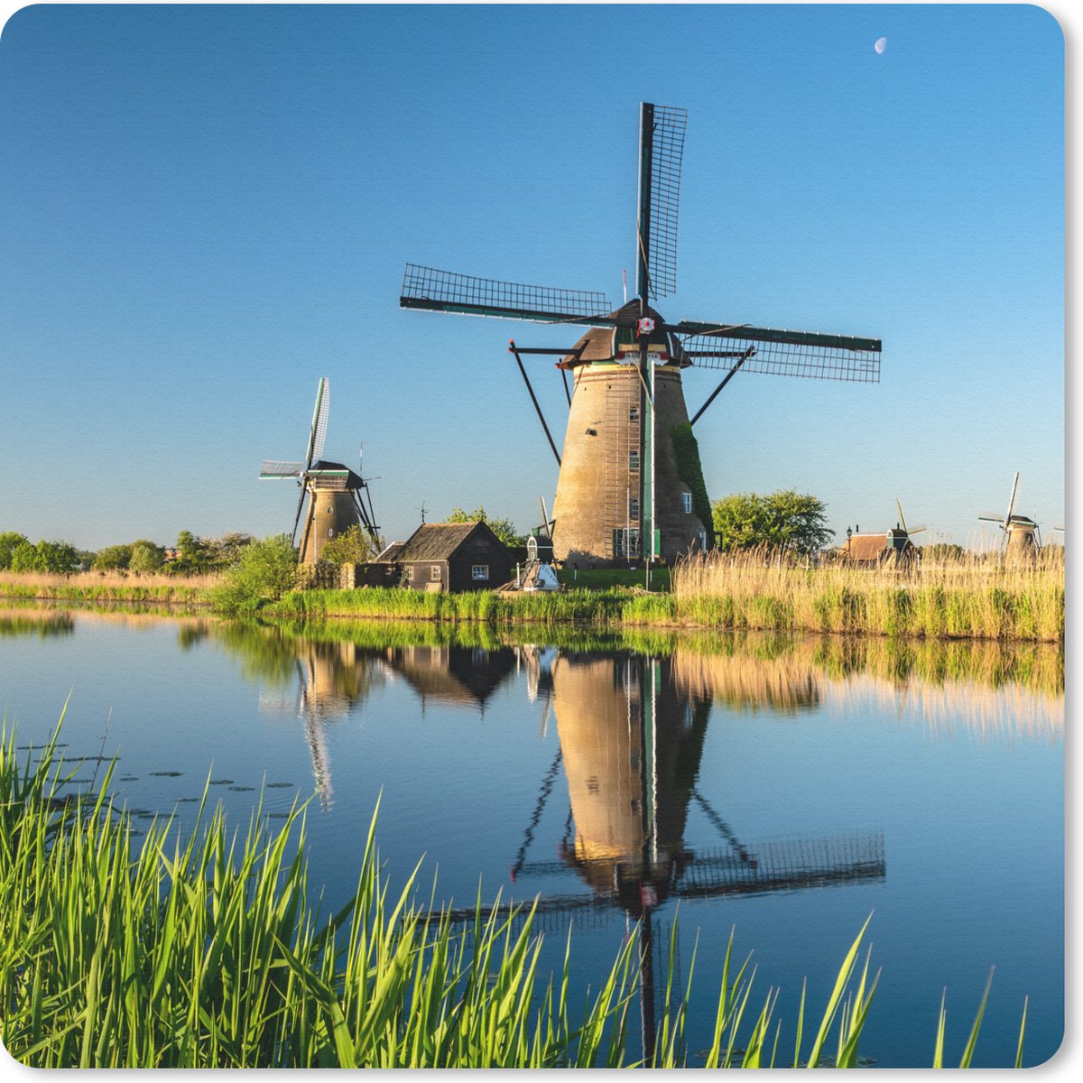 Muismat 30x30 cm - Mousepad Molen - Lente - Nederland - Muismatten
