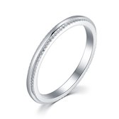 Twice As Nice Ring in edelstaal, 2 mm, gestreept  56