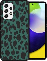 iMoshion Hoesje Geschikt voor Samsung Galaxy A53 Hoesje Siliconen - iMoshion Design hoesje - Groen / Green Leopard