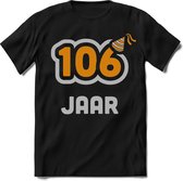 106 Jaar Feest kado T-Shirt Heren / Dames - Perfect Verjaardag Cadeau Shirt - Goud / Zilver - Maat 3XL