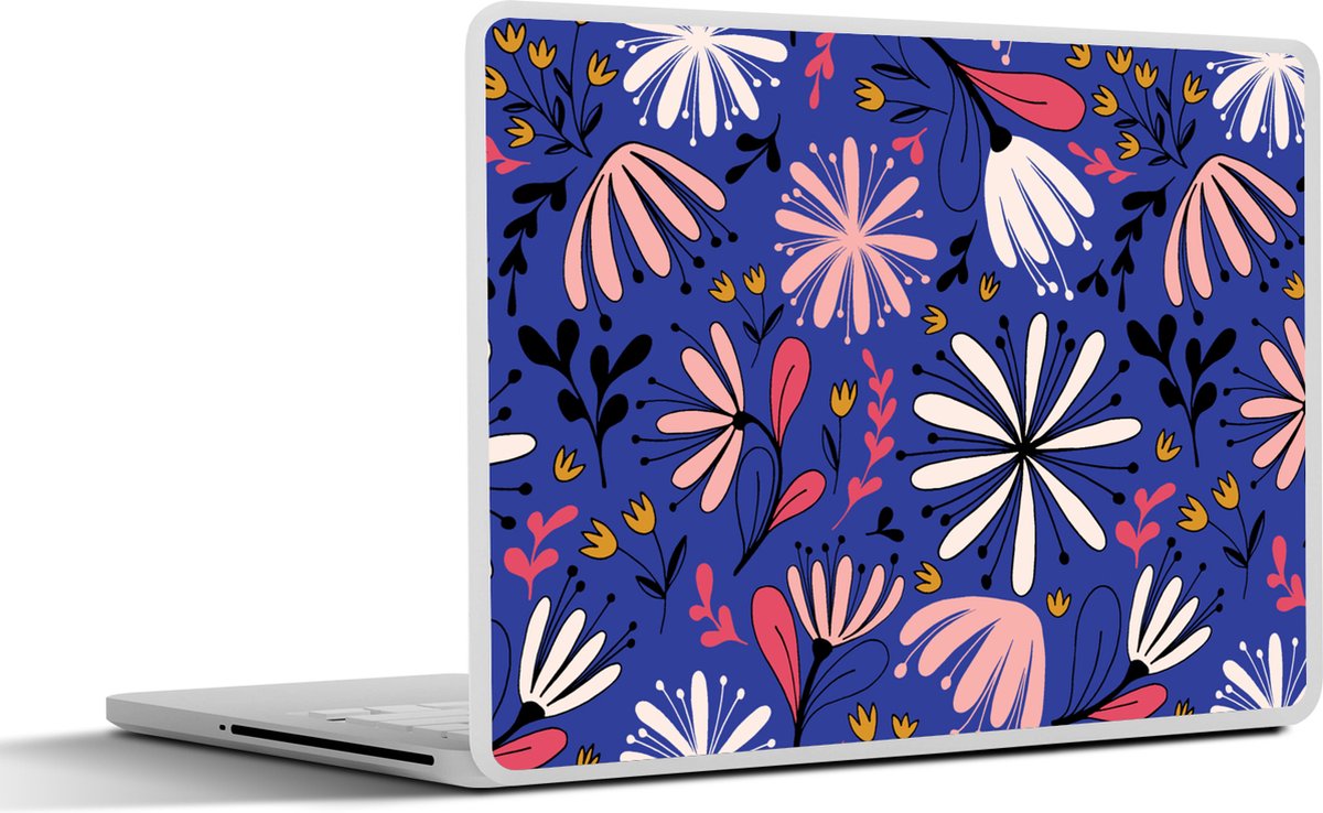 Laptop sticker - 14 inch - Patronen - Abstract - Bloemen - 32x5x23x5cm - Laptopstickers - Laptop skin - Cover