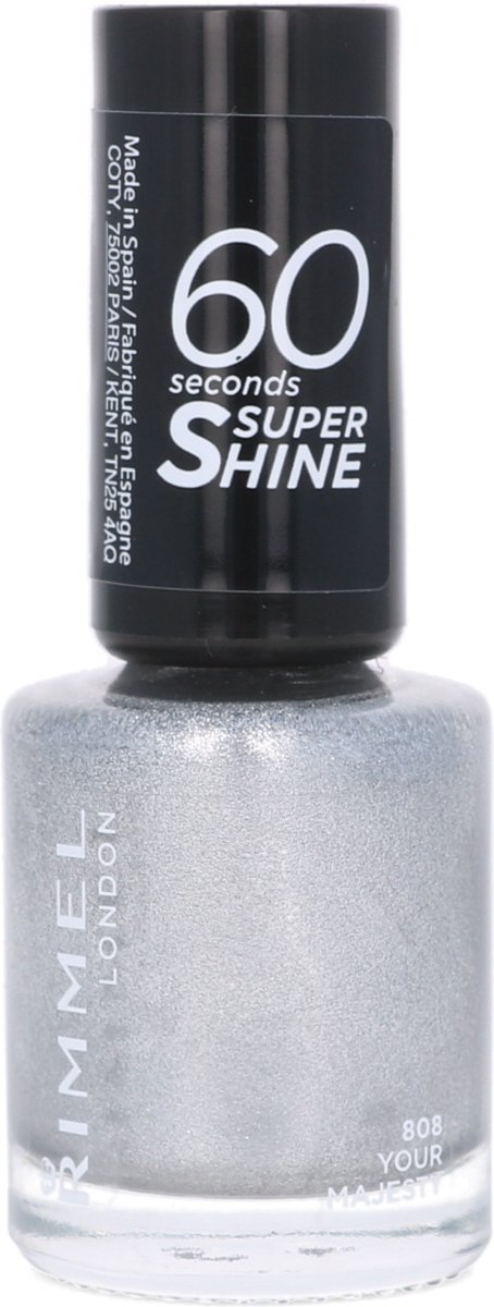 Goedkoopste Rimmel London 60 seconds Supershine Nagellak - 808 Your Majesty - Zilver