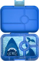 Yumbox Tapas XL - lekvrije Bento box lunchbox - 4 vakken - True Blue / Shark tray