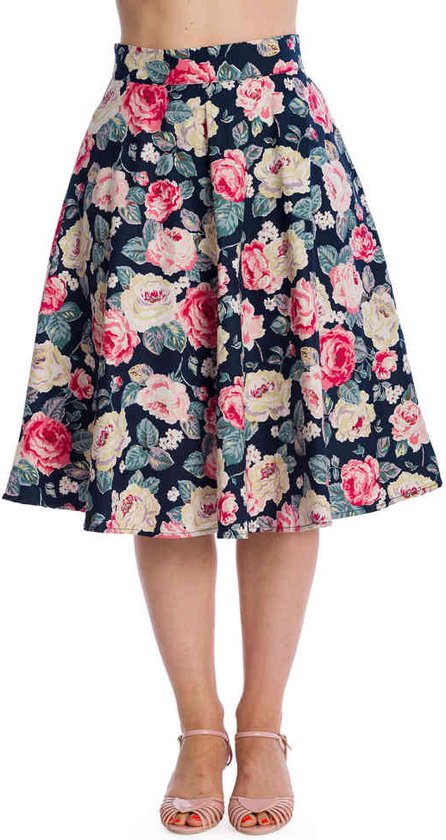 Banned - ROSE BLOOM Rok - XL - Donkerblauw