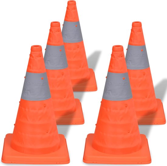 Verkeerskegel 75cm half reflecterend - De Schans B.V. Shop