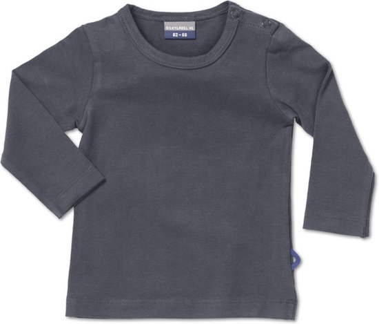 Silky Label t-shirt glacier grey - lange mouw - maat 98/104 - grijs