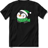 Merry Christmas Sneeuwpop - T-Shirt - Dames - Navy Blue - Maat XXL