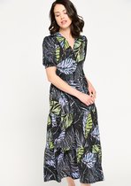 LOLALIZA Maxi-jurk met print - Paars - Maat 44