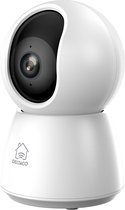 Deltaco Smart Home - Slimme Pan-Tilt IP Beveiligingscamera - Indoor - 1080p - Wit