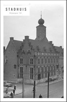 Walljar - Stadhuis Nijmegen '53 - Zwart wit poster