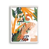 Schilderij  Tropische botanische abstracte bladeren 1 / Abstract / 40x30cm