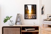 Poster Straat in New York met zonsopgang / Landschap / 80x60cm