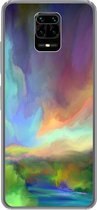 Geschikt voor Xiaomi Redmi Note 10 Lite hoesje - Landschap - Waterverf - Lucht - Siliconen Telefoonhoesje