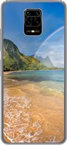 Geschikt voor Xiaomi Redmi Note 10 Lite hoesje - Een mooie regenboog bij Tunnels Beach op Hawaii - Siliconen Telefoonhoesje