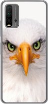 Geschikt voor Xiaomi Redmi 9T hoesje - Jongens - Adelaar - Amerikaanse zeearend - Vogel - Portret - Snavel - Ogen - Siliconen Telefoonhoesje