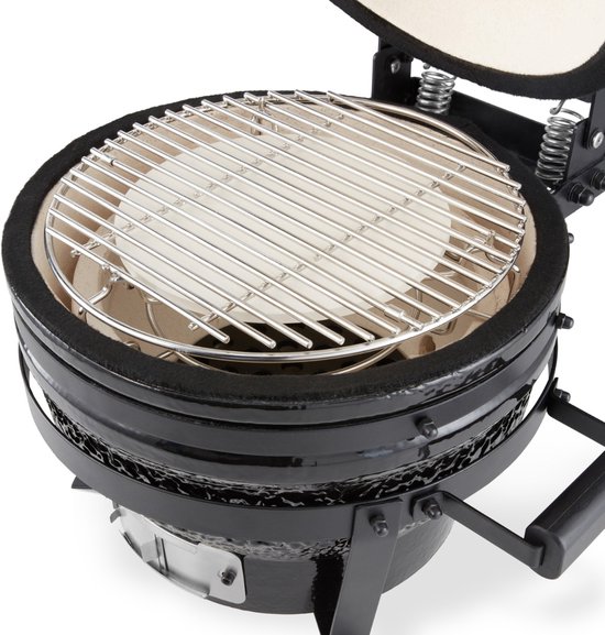 Maxima Premium Kamado BBQ 16 inch Ø 41 cm - Houtskoolbarbecue - Grillen, Roken, Bakken, Stomen - Kooktoestel - Egg Barbecue Zwart van Maxima — afbeelding 5