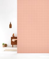 Roomblush - Behang Grid - Koper - Vliesbehang - 200cm x 285cm