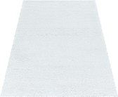 Tapis de salon Shaggy Agréable doux Tapis de chambre Blanc