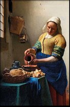 Walljar - Johannes Vermeer - Het Melkmeisje II - Muurdecoratie - Canvas schilderij