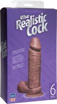 The Realistic Cock - 6 Inch - Mullato - Realistic Dildos brown