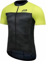 fietsshirt P-Transform heren polyester zwart/lime mt XL