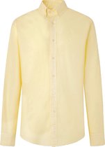 Hackett - Overhemd Garment Dyed Geel - L - Heren - Slim-fit
