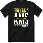 Amsterdam - Holland | TSK Original & vintage | T-Shirt Heren - Dames | Geel | Perfect Cadeau Shirt | Grappige Spreuken - Zinnen - Teksten | Maat 3XL